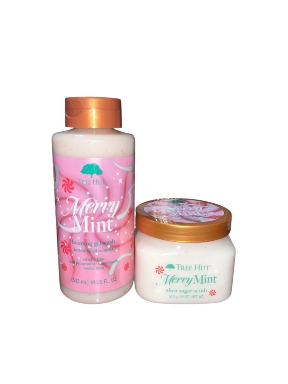 Tree Hut Merry Mint Holiday Bundle • Scrub + Foaming Gel Wash • Limited Edition